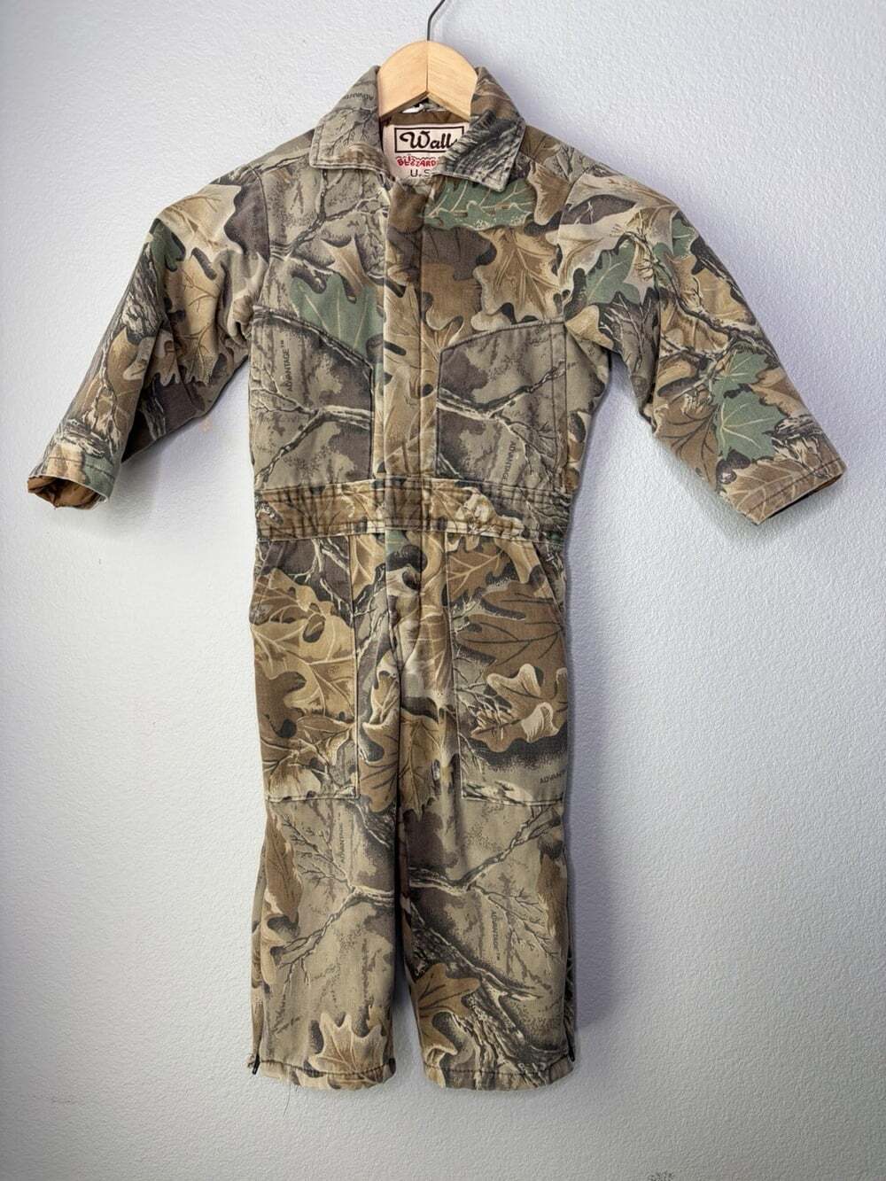 Walls Blizzard Pruf Duck Camouflage Zip Up Coveralls Hunting YOUTH Vintage I 4